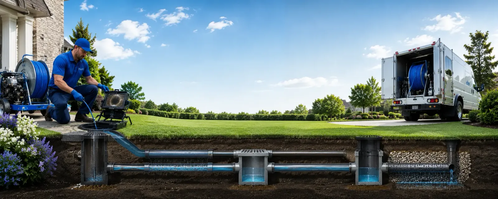 Outdoor drain cleaning information for La Barge, WY